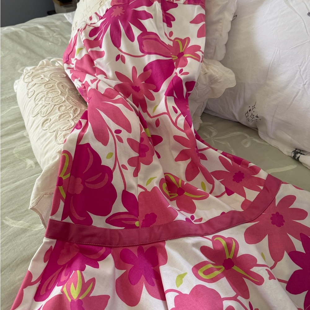 NWT Strapless Floral Pink Dress